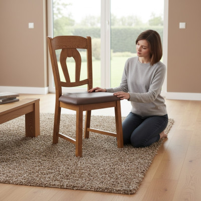 Design Stuhl Set 2x Sessel Holz Textil Stühle Gastro Stoff Esszimmer Neu Polster
