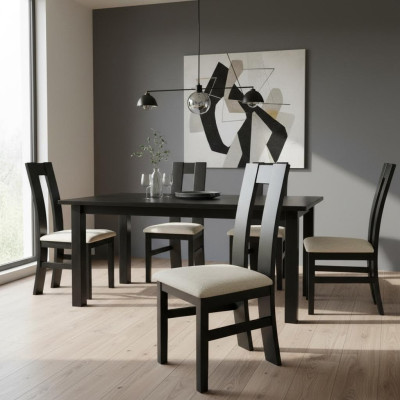 Design Stuhl Set 2x Sessel Holz Textil Polster Stühle Gastro Stoff Esszimmer
