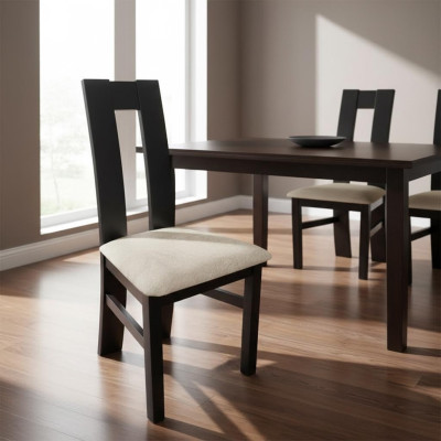 Design Set 4x Sessel Stuhl Holz Textil Polster Stühle Gastro Esszimmer Stoff