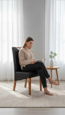 Design Sessel Polster Set 4x Stuhl Holz 100% Leder Stühle Gastro Esszimmer