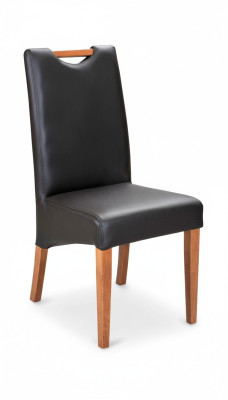 Set 8x Sessel Stuhl Design Holz Leder Polster Stühle Gastro Esszimmer