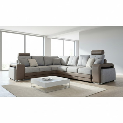 L-Form Stoff Ecksofa Wohnlandschaft Polster Eck Sofa Couch Sitz Garnitur