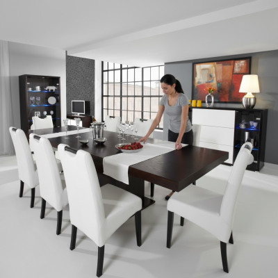 Komplett Set Esstisch + 4 Stühle Esszimmer Set Ess Gruppe Holz Tisch