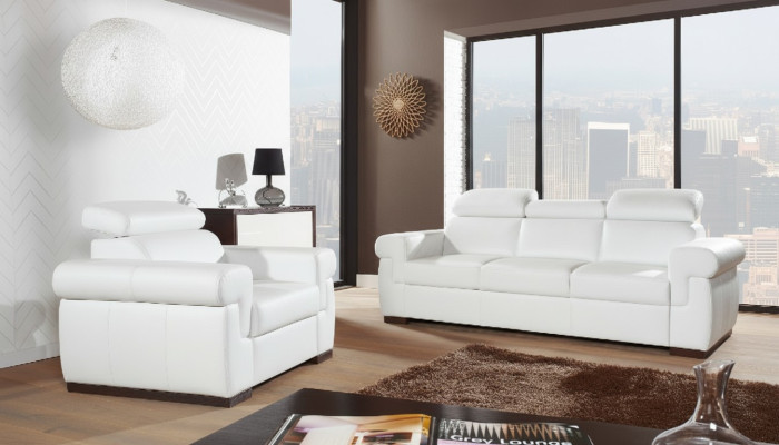 Echtleder Sofagarnitur 3+1 Sitz Modernes Sofa Couch Design Polster Garnitur Set
