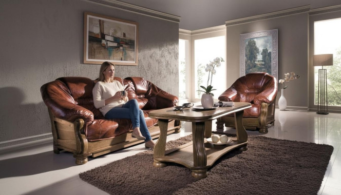 Sofagarnitur 3+1 Sitzer Klassische Garnituren Leder Sofas Couchen Polster