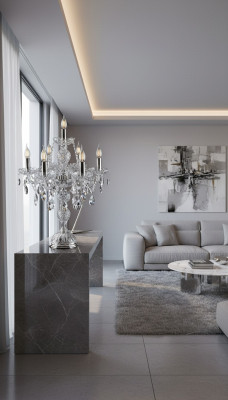 Kristall-Tischlampe Elite Bohemia