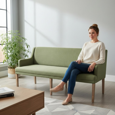Bank Textil Sitz Bänke Chesterfield Restaurant Stoff Laden Sofa Leder