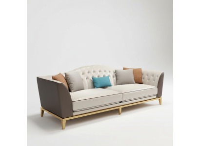Chesterfield Edelstahl Leder Couch Polster Garnitur Sofa Wohnzimmer 3+2+2 Sitz