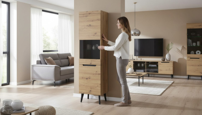 Vitrine Schrank Glas Regal Vitrinen Regale Schränke Holz Neu Wohnzimmer