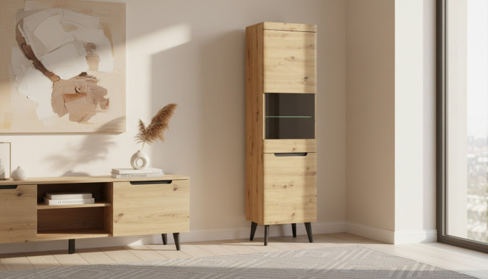 Vitrine Schrank Glas Regal Vitrinen Regale Schränke Holz Neu Wohnzimmer