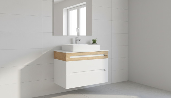 Waschtisch Badezimmer Schränke Waschtische Waschbecken Unterschrank Becken 80cm