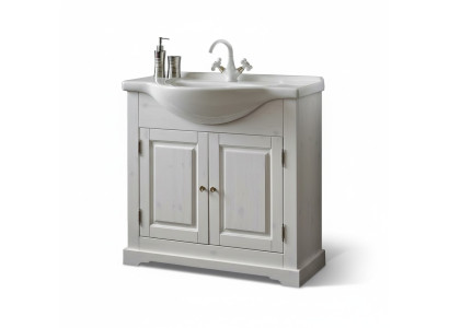 Landhaus Waschtisch Luxus Qualität Waschbecken Becken mit Unterschrank 85x35x81