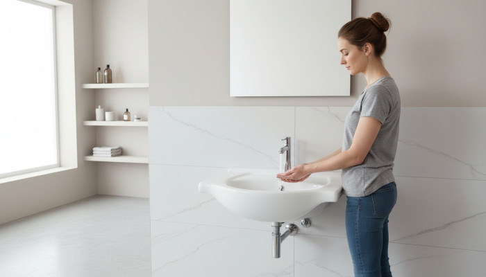 Keramik Waschtisch Waschbecken Einbau Becken Weiß Waschbecken