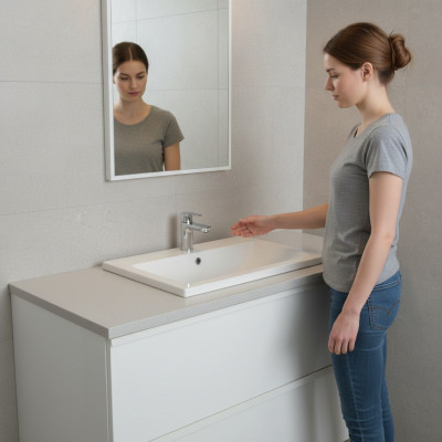 Doppel Waschbecken Keramik Waschtisch Waschbecken Einbauwaschtsche