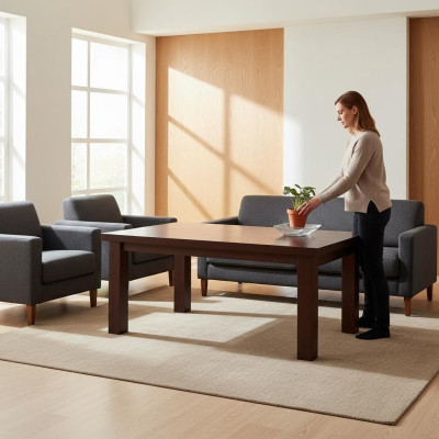 Ausziehbarer Esstisch Konferenz XXL Tische Design Holz Tisch Meeting