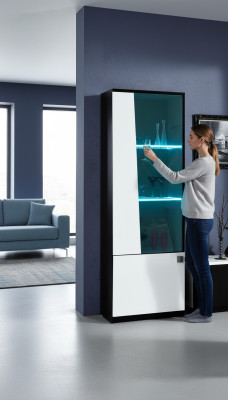 Edle Vitrine Modern Stil Schrank Schaufenster Wohnzimmer Glas Wohnzimmer Neu