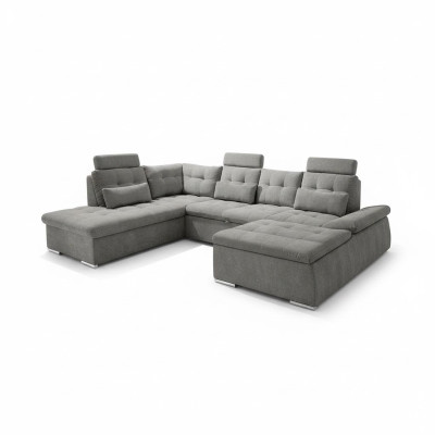 Ecksofa U-Form Sofa Wohnlandschaft Garnitur Bettfunktion Polster Design
