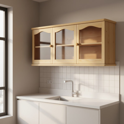 Wandschrank Hängeschrank Ablageschrank Küche Bad Vollholz Möbel Echtholz Vitrine