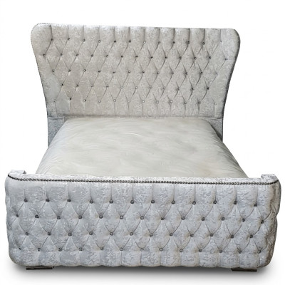 Chesterfield Bett Schlafzimmer Betten Textil 180x200cm Samt Big Hotel Betten Neu