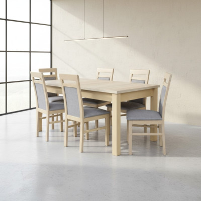 Esszimmer Set Esstisch 6x Stuhl Garnitur Tisch Gruppe 7tlg. Set Komplett Möbel