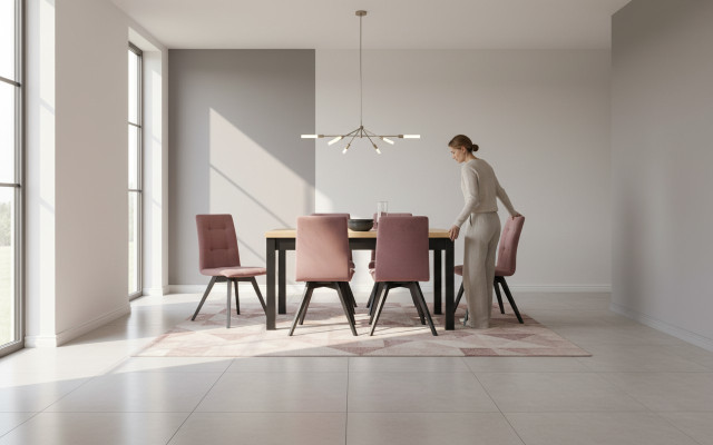 Klassischer Esstisch Tisch Holz Esszimmer Garnitur 6x Stuhl Set Stühle 7 tlg.Set