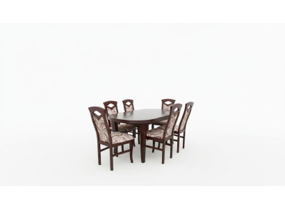 Moderne 7tlg. Esszimmer Garnitur Set Klassischer Tisch 6x Stühle Stuhl Gruppen