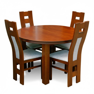 Komplett Set Esstisch Esszimmer 4x Stühle Set Ess Gruppe Holz Tisch Tische 5tlg