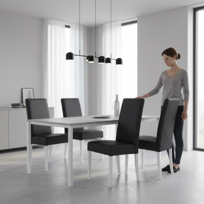 Stuhl 1x Ess Zimmer Club Stühle Polsterstuhl Sessel Holz Lounge Designer Lehn