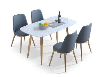 Komplett Set Esstisch + 4 Stühle Esszimmer Set Ess Gruppe Tische 5tlg