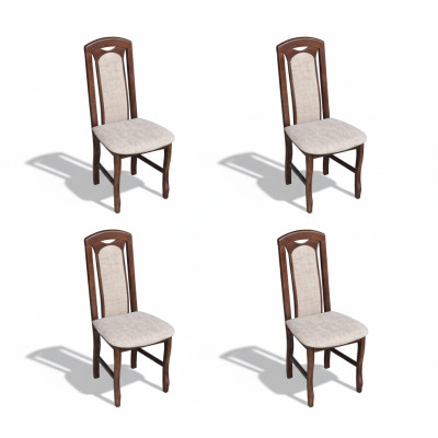 Esszimmer Garnitur Holz Lehn Leder Textil Neu Stuhl Gruppe 4x Stühle Set Wohn