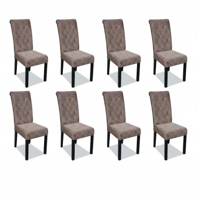 Mehrfarbige Chesterfield x8 Stühle Designer Luxus Sessel Polsterstühle Lehnstühle