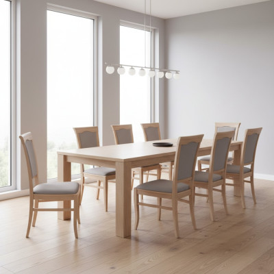 Garnitur Lehn Designer Gruppe Neu Ess 8x Stuhl Zimmer Stühle Polsterstuhl Sessel