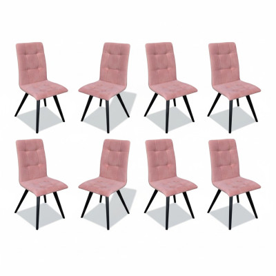 Stuhl 8x Esszimmer Polsterstuhl Fernseh Lounge Textil Sitz Sessel Set Neu Club