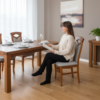 Esszimmerstuhl Holz Polster Stühle Gastro Esszimmer 8x Massivholz Sessel Möbel