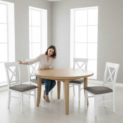 Garnitur Sessel Neu 4x Stühle Stuhl Polster Design Veranda Küchen Sitz Esszimmer