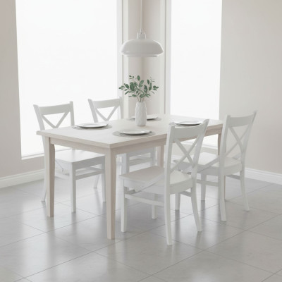 Ess Stuhl Zimmer Set Sitz Garnitur 4x Stühle Moderne Polster Design Textil Holz