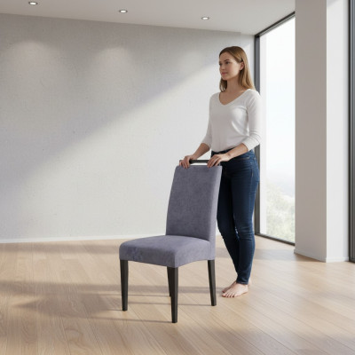 Esszimmer Stühle Stoff Set 8x Sessel Textil Stuhl Designer Holz Polster Möbel