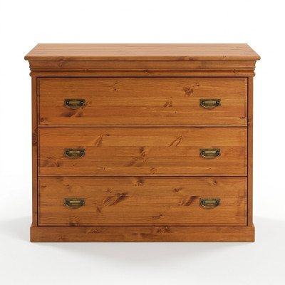 Kommode mit 3 Schubladen Sideboard Anrichte holz Schrank Kommoden Braun Neu