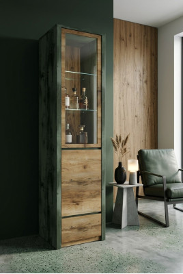 Vitrinen Massive Möbel Holz Schränke Neu Echtholz Vitrine Hoch Schrank Glas