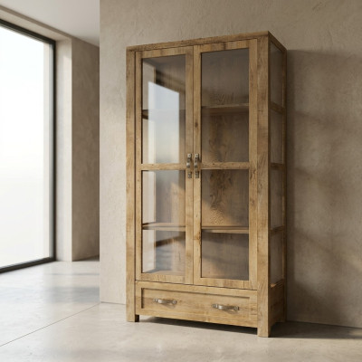 Landhaus Vitrine Kommoden Vitrinen Vitrinenschrank Schrank Glasschrank Bücher