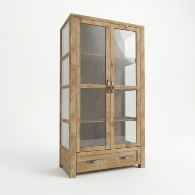Landhaus Vitrine Kommoden Vitrinen Vitrinenschrank Schrank Glasschrank Bücher