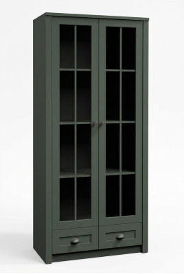 Landhaus Vitrinen Schrank Vitrine Handarbeit Wohnzimmer Schrank Holz Vitrine Neu