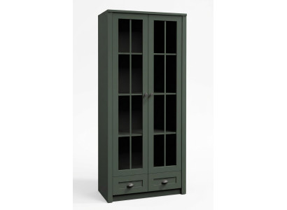 Landhaus Vitrinen Schrank Vitrine Handarbeit Wohnzimmer Schrank Holz Vitrine Neu