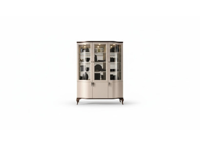Klassische Schränke Vitrine Vitrinen Holz Edler Luxus Glas Schrank Holz
