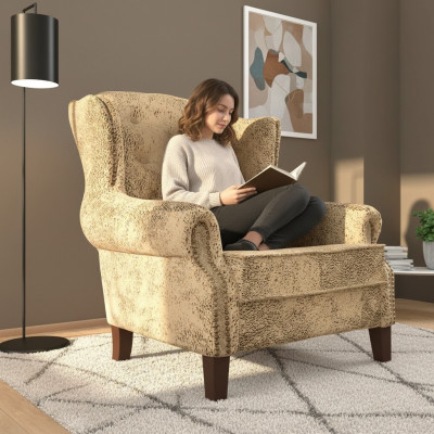 Ohrensessel Lounge Fernseh Club Polster Sitzer Sessel Design Couch Sofa