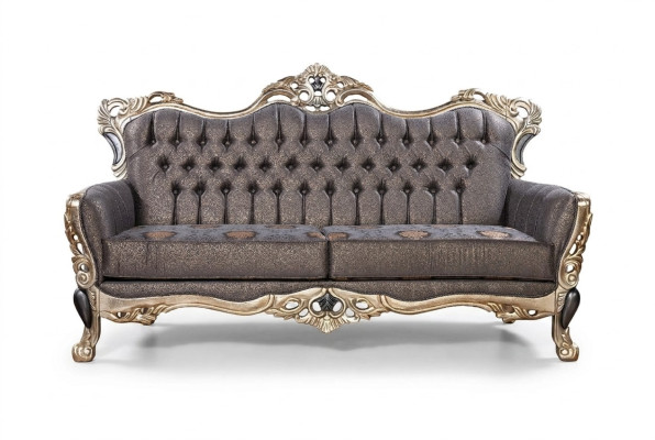 Klassisch Sofa 3 Sitzer Polstersofa weiß Textill Sitz Design Couch Sofas Stoff