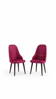 Hölzerner weicher rosa Stuhl auf schwarzen Beinen für den Esszimmer neues Modell