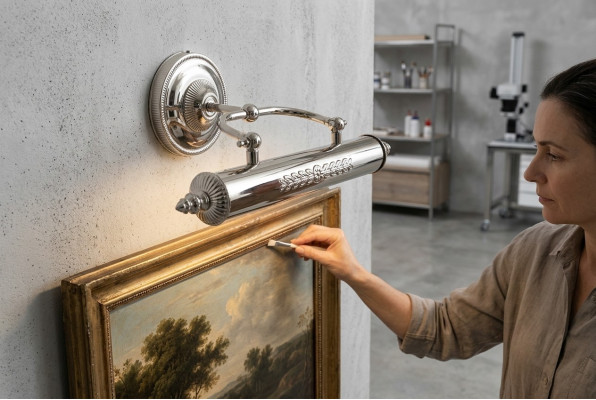 Elegant vägglampa för vardagsrum med lyxig metallbas