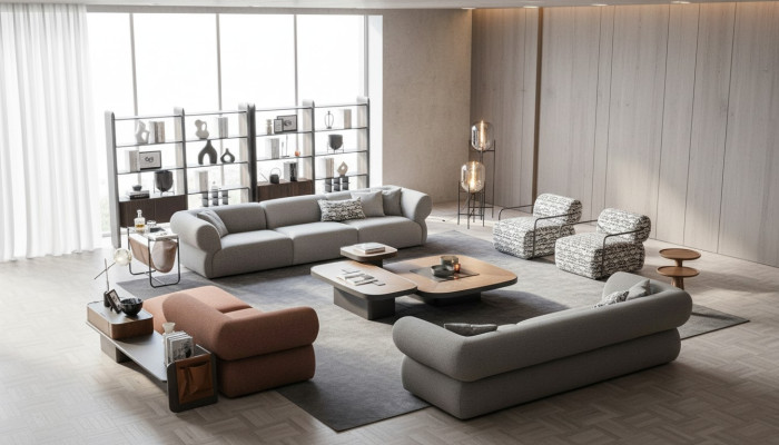 Große Sofagarnitur Wohnzimmer Couch Fünfsitzer Wohnlandschaft Sessel 5tlg