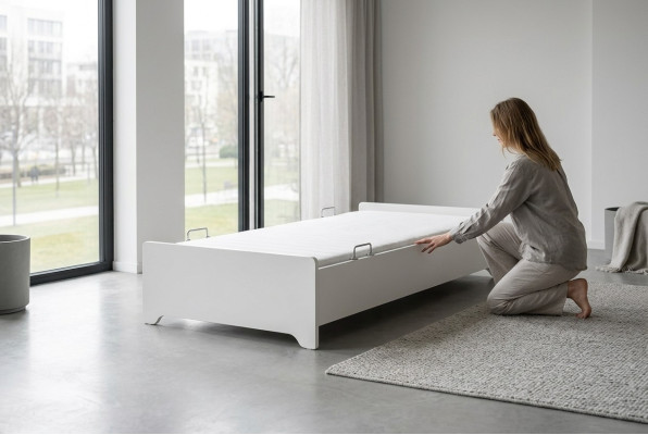 Bett Weiß Schlafzimmer Kinderzimmer Betten Holz Holzbett 100x200cm